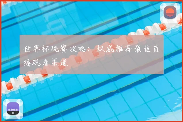 世界杯观赛攻略：权威推荐最佳直播观看渠道
