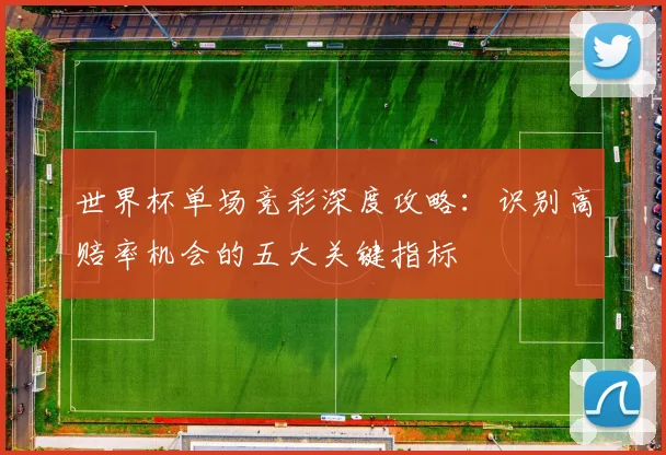 世界杯单场竞彩深度攻略：识别高赔率机会的五大关键指标